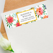 Chic Boho Wildblume Wedding RSVP Rücksendeadresse