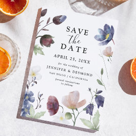 Chic Boho Wildblume Wedding Save The Date
