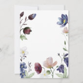 Chic Boho Wildblumen Wedding Brautparty Einladung (Rückseite)