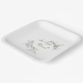 Chic Boho Wildblumen Wedding Pappteller (Gewinkelt)