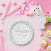 Chic Boho Wildflower Schmetterling Boho Babyparty Pappteller (Party)