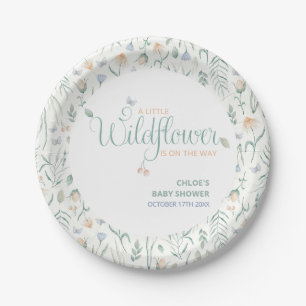 Chic Boho Wildflower Schmetterling Boho Babyparty Pappteller