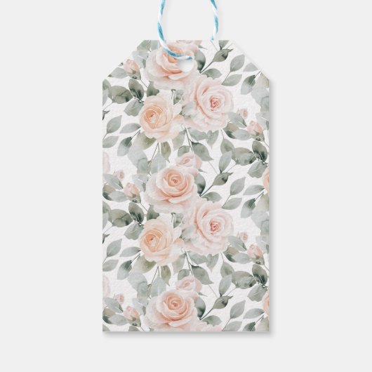 Chic Boho Woodland Animals Baby Dusche Geschenkanhänger (Rückseite)