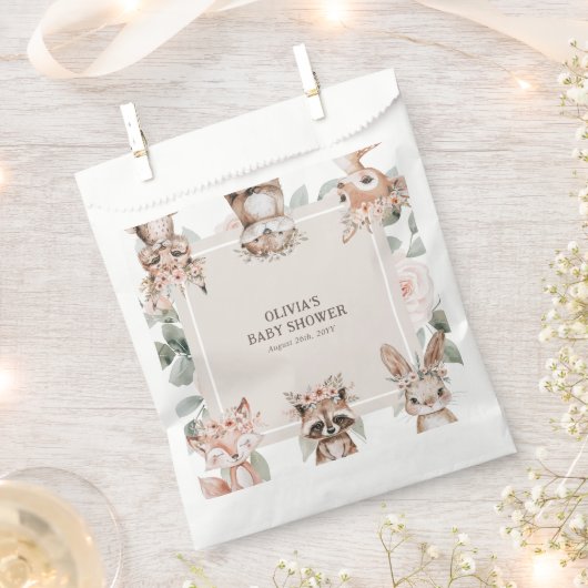 Chic Boho Woodland Animals Baby Dusche Geschenktütchen (Ausgeschnitten)