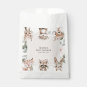 Chic Boho Woodland Animals Baby Dusche Geschenktütchen (Vorderseite)