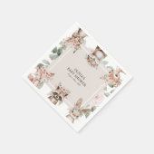Chic Boho Woodland Animals Baby Dusche Serviette (Ecke)