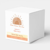 Chic Boho Wüste kommt hier zur Son Baby Dusche Geschenkschachtel (Rückseite)