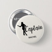 Chic-Bohrgerät-Team-Kapitän Personalized Button (Vorne & Hinten)