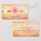 Chic Bokeh Lotus Blume Yoga Reiki Visitenkarte (Vorne/Hinten)