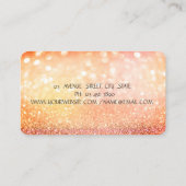 Chic Bokeh Lotus Blume Yoga Reiki Visitenkarte (Rückseite)