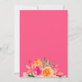 Chic Bold fall floral watercolor bridal shower Einladung (Rückseite)