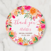 Chic Bold Fall florfarbenes Brautparty Geschenkanhänger (Vorderseite)