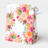 Chic Bold Fall florfarbenes Brautparty Geschenkschachtel (Rückseite)