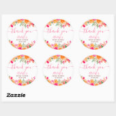 Chic Bold Fall florfarbenes Brautparty Runder Aufkleber (Blatt)