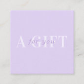 Chic Bold Lilac Lavender Geschenkgutschein Rabattkarte (Vorderseite)