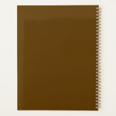 Chic Bold Number Brown Yearly Planner Planer (Rückseite)