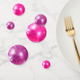 Chic Bold Pink Glitzer Retro Disco Balls Hochzeit Konfetti