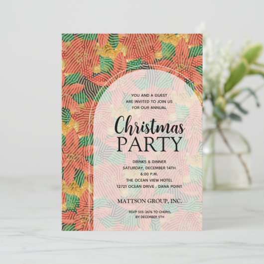 Chic Bold Poinsettias Weihnachtsfeiertage Party Ei (Stehend Vorderseite)