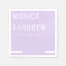 Chic Bold Typografy Modern Lilac Lavender Wedding