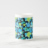 Chic Bone China Tasse, Quirky Blue Moons Muster Porzellantasse (Vorderseite)