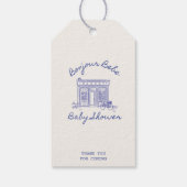 Chic Bonjour bebe baby shower Geschenkanhänger (Rückseite)