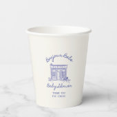 Chic Bonjour bebe baby shower Pappbecher (Rückseite)
