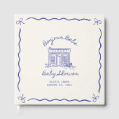Chic Bonjour bebe Babyparty Gästebuch (Vorderseite)