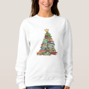 Chic Bookish Christmas Tree Sweater Delight Sweatshirt