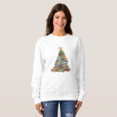 Chic Bookish Christmas Tree Sweater Delight Sweatshirt (Vorne ganz)