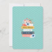 Chic Books & Brunch Floral Baby Dusche Einladung (Rückseite)