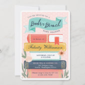 Chic Books & Brunch Floral Baby Dusche Einladung (Vorderseite)