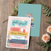 Chic Books & Brunch Floral Baby Dusche Einladung