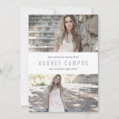 Chic Border | Foto Graduation Party Einladung (Vorderseite)