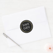 Chic Border Wedding Save the Date Sticker (Umschlag)