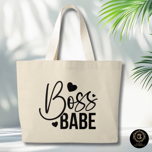 Chic Boss Babe Everyday Cotton Tote Bag Jumbo Stoffbeutel