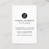 Chic Boss Beauty Fashion Business Card Visitenkarte (Rückseite)