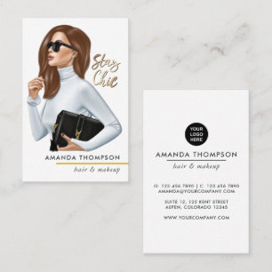 Chic Boss Beauty Fashion Business Card Visitenkarte