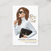 Chic Boss Beauty Fashion Business Card Visitenkarte (Vorderseite)