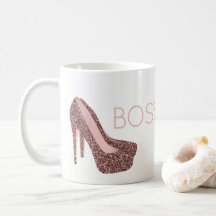 Chic Boss Lady| Rose Gold Rosa Glitzer Schuhe
