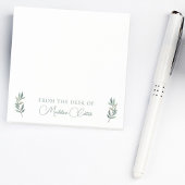 Chic Botanic Eukalyptus Leaf Green Monogram Post-it Klebezettel