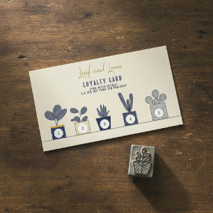 Chic Botanic House Pflanze Shop Loyalty Briefmarke Treuekarte