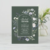 Chic Botanic Watercolor Wildblume Brautparty Einladung (Stehend Vorderseite)