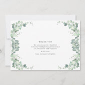 Chic Botanical Baby Dusche Foto Collage Vielen Dan Einladung (Rückseite)