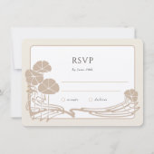 Chic Botanical Cream UAWG Wedding Card Einladung (Vorderseite)