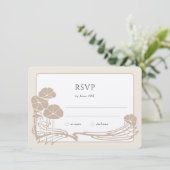 Chic Botanical Cream UAWG Wedding Card Einladung (Stehend Vorderseite)