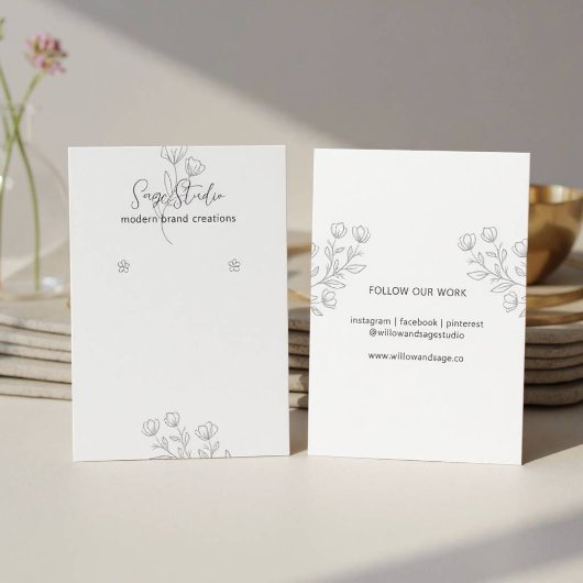 Chic Botanical Custom Earring Holding Design