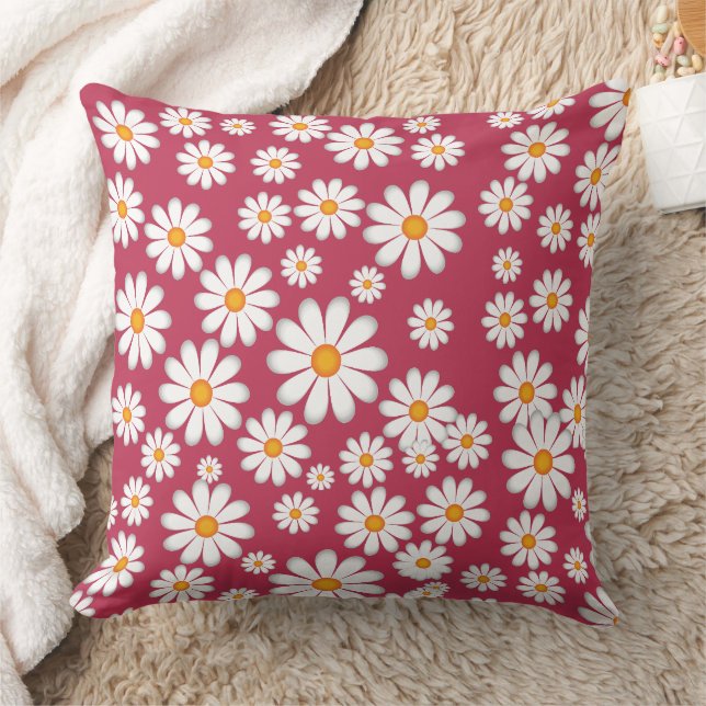Chic Botanical Daisy Blume Kissen (Decke)