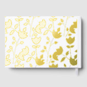 Chic Botanical Floral Print Monogram Wedding Gästebuch (Rückseite)