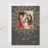 Chic Botanical Frame Foto und Frohe Weihnachten (Vorderseite)