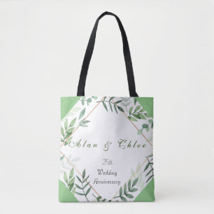 Chic Botanical Green 25. Wedding Gift Tasche